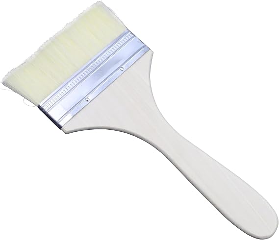 Flat Paint Brush, 4-Inch Bristle Artist Brush for Oil & Acrylic