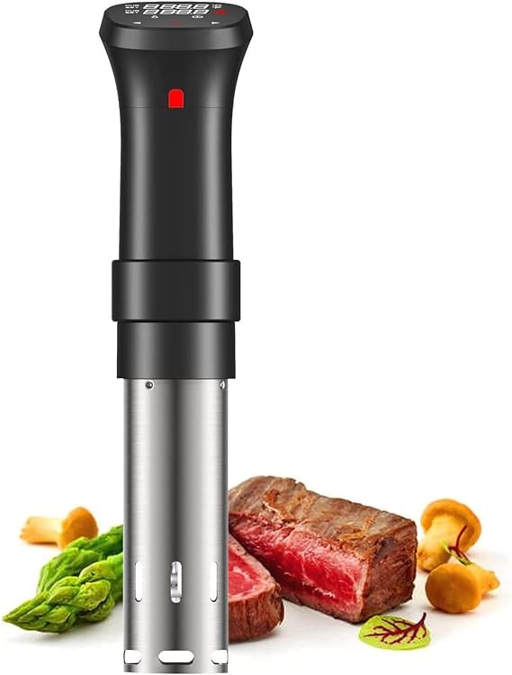 Sous Vide Cooker, 1100W Sous Vide Machine, Fast-Heating Immersion Circulator Precise Cooker with Big Touchscreen Accurate Temperature and Timer Control, Ultra-quiet