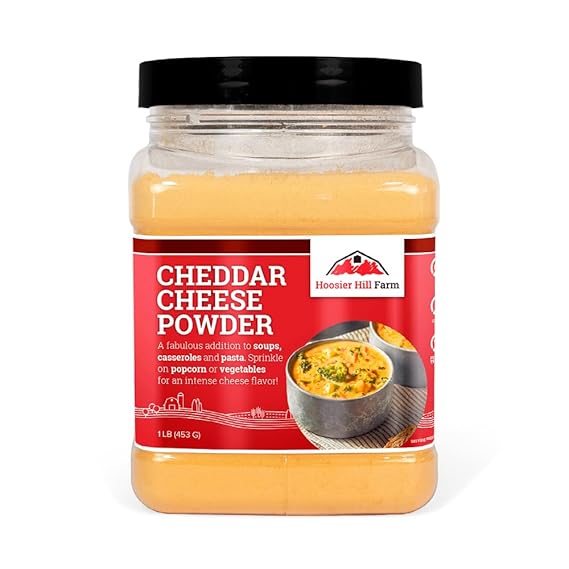 Hoosier Hill Farm Cheddar Cheese Powder, 1LB Pack of 1