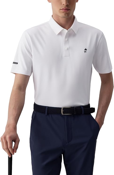 Mens Polo Shirts Short Sleeve Cool Moisture Wicking High Stretch Breathable Golf Polo Shirts