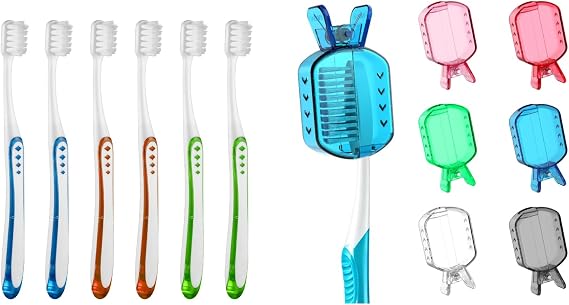 Frekare Extra Soft Toothbrushes & Clip-On Toothbrush Covers Caps