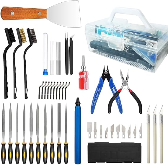 54 PCS 3D Printer Tool Kit, 3D Printer Accessories Kit for Cleaning, Removal Finishing Cutting, Include Metal Deburring Tool, Removal Tools, Nozzle Cleaning Kit and More, for Bambu, Ender 3, Kobra