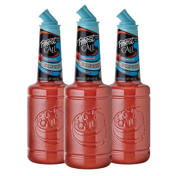 Finest Call Premium Bloody Caesar Drink Mix, 1 Liter Bottle, 3 Pack