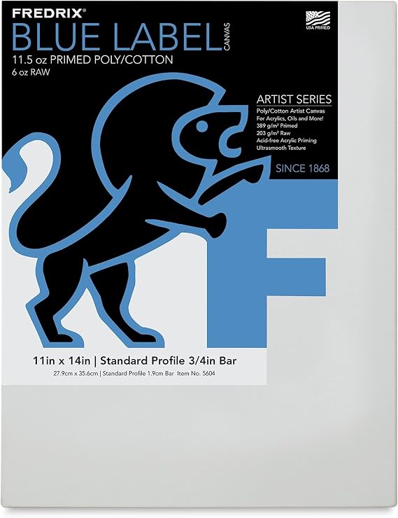 Fredrix 11 by 14-Inch Ultrasmooth Stretched Canvas