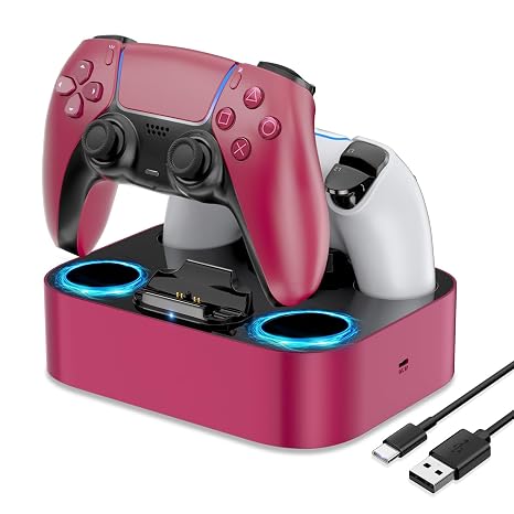 LVFAN Dual Controller Charger Station for PS5 Controllers