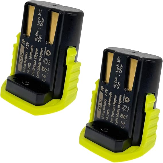 Artisan Power Battery Upgrade for Oster Volt and Octane Heavy Duty Cordless Hair Clippers. 28% Higher Battery Capacity (Pack of Two)
