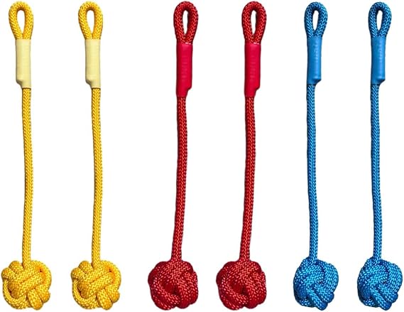 6 Pcs Monkey Fist Holds for Kids Ninja Warrior Obstacle Course, 500LB Grip Support, Non-Slip Textured Surface, Ninja Fist Kit for Home Gyms, Backyard Outdoor, Children Toys