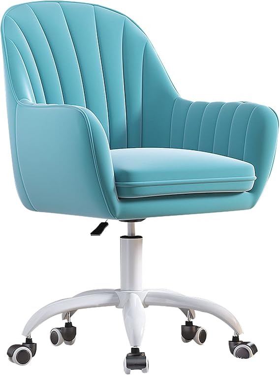 Ergonomic Office Chair Velvet Desk Chair with Wheels, Desk Chair Adjustable Swivel Home Office Chair for Office Living Room Bedroom, Task Chair