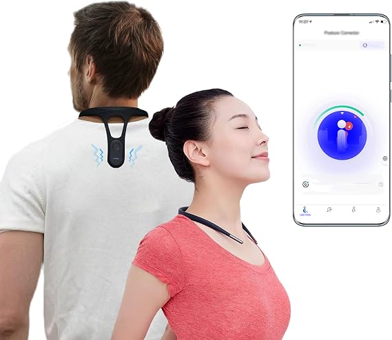 P1 Posture Corrector for Women Men, Strapless Upper Back Brace, Vibration Reminder, Rechargeable, 50H Battery