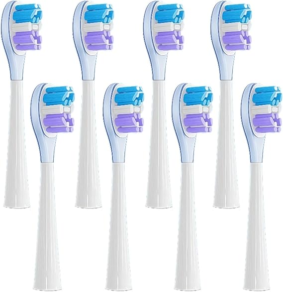Replacement Toothbrush Head.Compatible for Usmile Y4 Y10 Y1S Y20 Y10PRO Y20PRO Electric Toothbrush(Purple 8PCS)