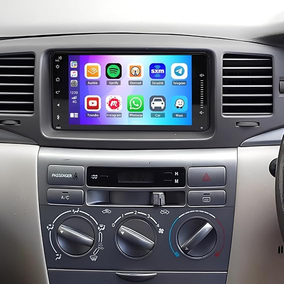 Android 14 Car Stereo for Toyota Corolla 2003-2008 with CarPlay Wireless Android Auto Head Unit 2 Din Car Radio 7 Inch HD Touch Screen GPS WiFi FM RDS Bluetooth SWC Mirror Link Backup Camera