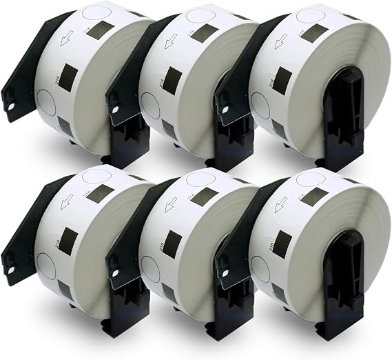 BETCKEY - Compatible Round Labels Replacement for Brother DK-1218 (0.94 in Dia), Use with Brother QL Label Printers [6 Rolls/6000 Labels]
