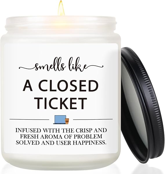 Tech Gifts for Men, Funny Tech Support Candle, IT Professionals Decor | Dad Tech Gifts, Help Desk Present for Software Engineer, cool Tech Gift for Men, IT Coworker Gift, Programmer Gag