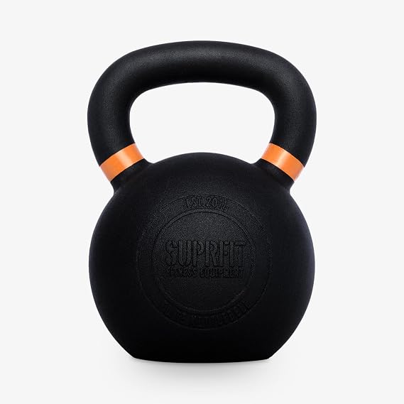 Suprfit Elite Kettlebell - Cast Iron Kettlebell for Strength Training and Cross Training Weight: 4-32 kg swing dumbbell suitable for tearing pushing and pressing powder-coated