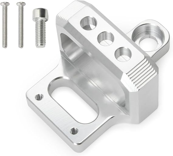 Solenoid Valve Mount Holder Bracket Billet 3 Port for MAC AEM Boost Controller CNC Billet Aluminum Boost Control Solenoid Bracket (Silver)