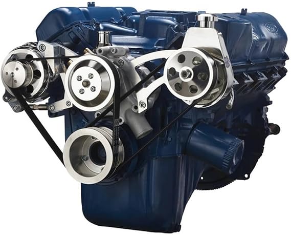 Serpentine Pulley System for Ford 351C - Alternator & Power Steering Applications
