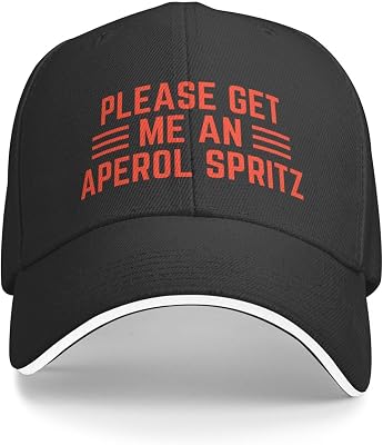 Please Get Me an Aperol Spritz Hat for Men Women Hat for Women Men Baseball Cap Funny Trucker Hat Black