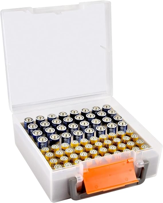 FULLCASE Battery Storage Organizer Holder Holds 72 AA AAA Batteries