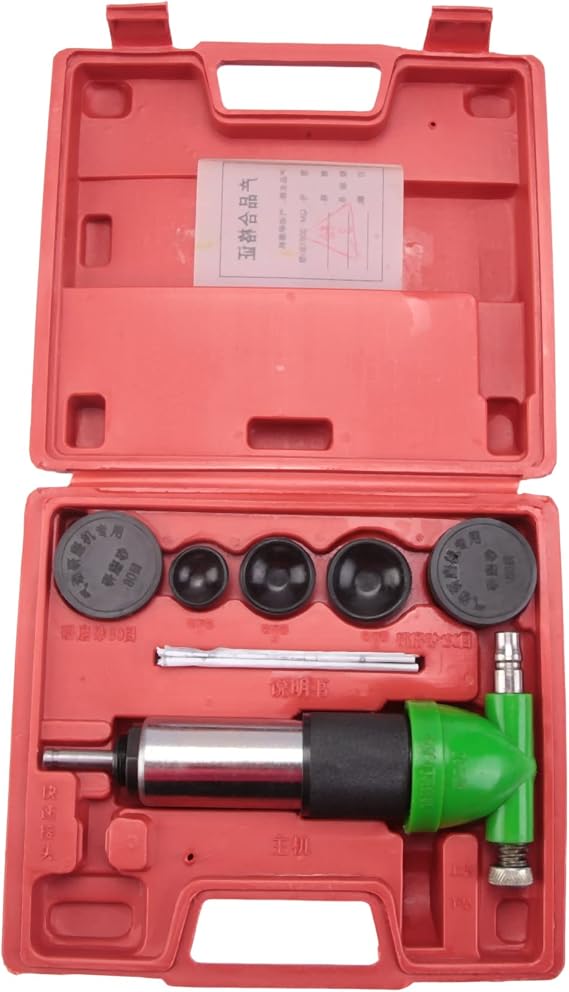 Air Operated Valve Lapper Automotive Engine Valve Repair Tool Pneumatic Valve Grinding Machine Valve Seat Lapping Kit Car Grind, Black & red & green, 202878