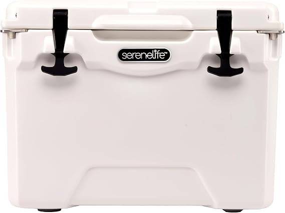 SereneLife Ultra-Tough 25 Quart Rotomolded Cooler Box, Holds Upto 36 Cans, Keeps Ice Up to 5 Days, Heavy-Duty Insulated Portable Ice Chest Box, Ideal for Travel, Camping, Beach, and Outdoor Adventures