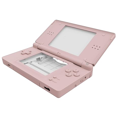 eXtremeRate Replacement Full Housing Shell for Nintendo DS Lite, Custom Handheld Console Case Cover with Buttons, Screen Lens for Nintendo DS Lite NDSL - Cherry Blossoms Pink