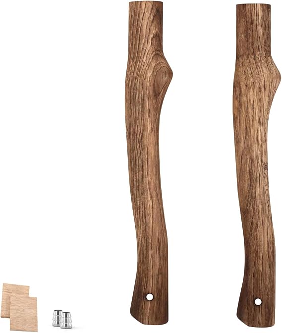 2 Pack Beech Wood Axe Handles Replacement for DWFKHT 15.7" Hatchet Axe, Camping Axes and Hatchets Handle Replacement