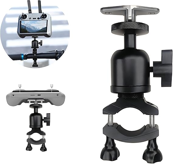 Bike Mount for Mini 4 Pro/DJI Neo RC2 Controller Bicycle Handlebar Bracket Compatible with DJI Mini 3 Pro/Air 2s/Mavic 3 Drone Bike Aluminu Clamp Clip Accessories (Not for RC pro/RC N1)