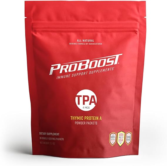 Thymic Protein A Powder Packets (4 McG TPA) Immune System Support Supplement - All Natural, Non-GMO Formula - 30 Packets