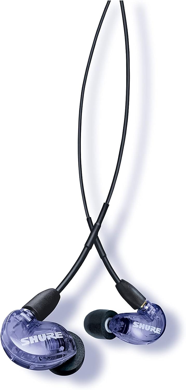 SHURE Shure Earphones: Wired SE215SPE-PL-A Purple, VGP Hall of Fame Gold Medal, High Sound Isolation, Gaming, Special Edition, In-Ear, Wireless