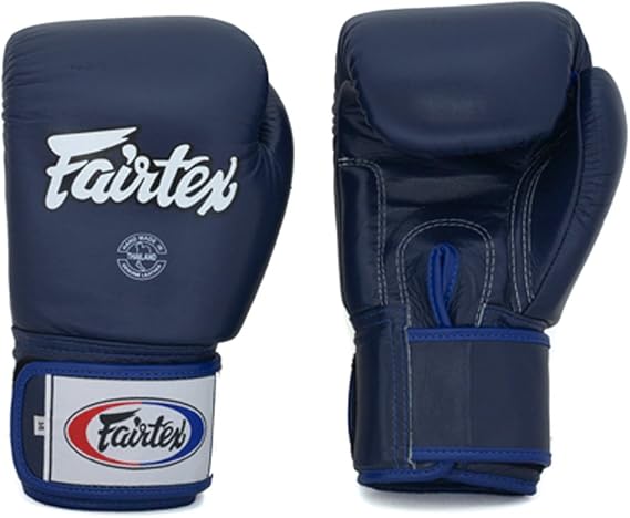 Fairtex Gloves Muay Thai Boxing Sparring BGV1 (Blue, 16 oz)