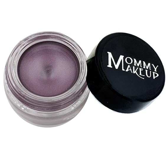 Mommy Makeup Waterproof Stay Put Gel Eyeliner Amethyst A Deep Eggplant | Smudge-proof, Long Lasting & Highly Pigmented Cream Eye Liner Pot, Shimmery Finish, 0.14 oz, Mommy Makeup