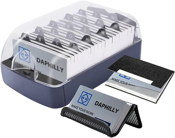 Business Card Holder Organizer with A-Z Tabs, Stores 350 Cards
