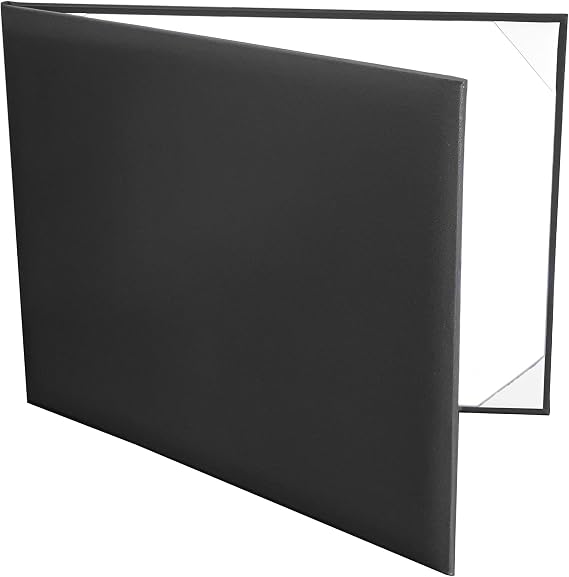Graduation Smooth Diploma Cover 8 1/2" x 11" Certificate Holder Black