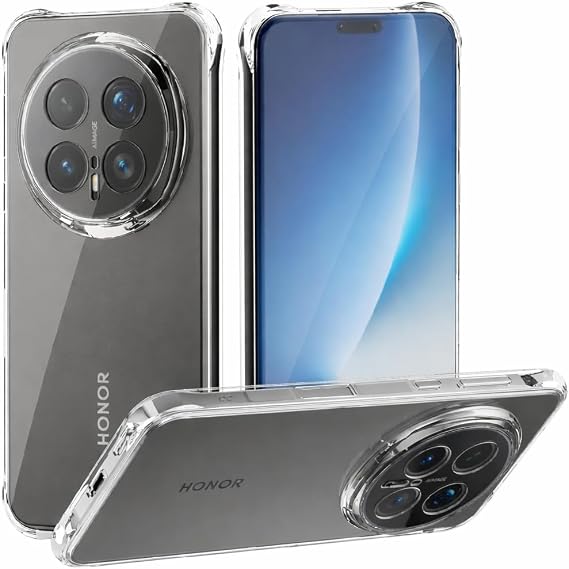 PIXFAB for Honor Magic8 Pro/Magic 8 Pro Clear Case, Shockproof [Ultra Slim] Scratch Resistant Gel Rubber Silicone [Protective Case] Clear Phone Cover