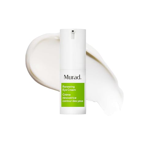 Murad Renewing Eye Cream - Peptides & Retinol - 0.5 Fl Oz | Anti-aging nourishing eye cream with Retinol and Peptides minimizes wrinkles and firms, Mango Butter increases elasticity