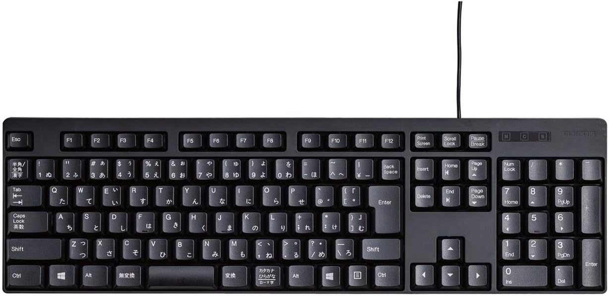 ELECOM Wired Keyboard Membrane Black TK-FFCM01BK