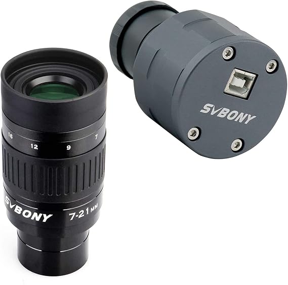 SVBONY SV305 Telescope Camera, Bundle with SV135 Telescope Eyepiece Zoom 7 to 21mm