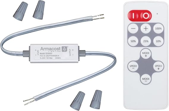 Armacost Lighting Slimline White or Single Color LED Strip Light Controller 523420N