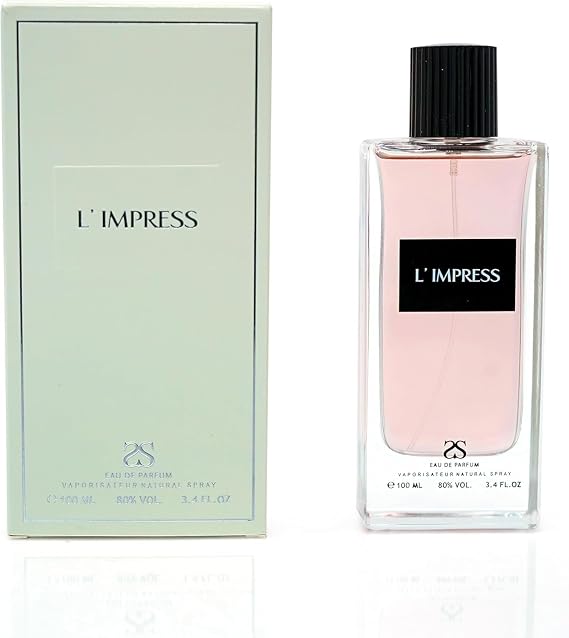 L'IMPRESS by Symphony Eau De Parfum, 100ml 3.4oz, Inspired by Anthology L'Imperatrice 3- DG, Luxury Perfume for Women, Long Lasting Fruity with Rhubarb, Jasmine, Seductive Musk, Sensual Scent