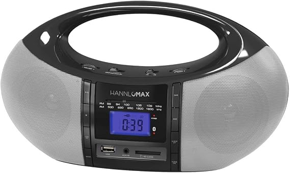 HANNLOMAX HX-506R Portable Radio, Bluetooth, USB/SD Port (Black)