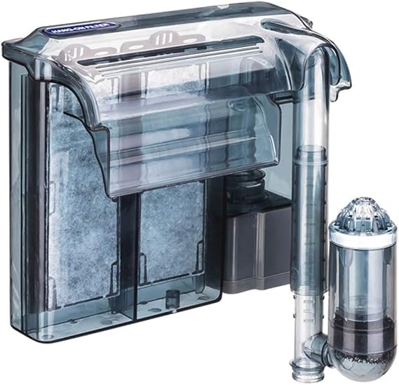 Bestcool Fish Tank Filter, Hang-on Aquarium Filter Waterfall Hanging Filter Degreasing Quiet Fish Filter Filtration System 300 Litre/Hour Flow Rate for Fish Shrimp Fry Tank