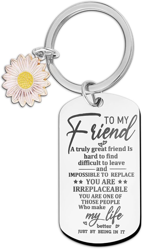 Ouligay Best Friend Keychain Gifts for Women Friendship Bestfriend Birthday Gifts for Women Christmas Bff Bestie Long Distance Friendship Coworker Leaving Going Away Goodbye Farewell Graduation Gift