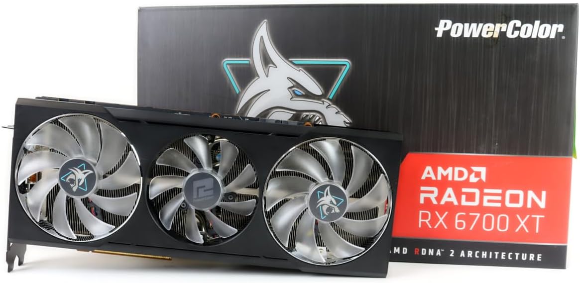 PowerColor Hellhound AMD Radeon RX 6700 XT Gaming Graphics Card with 12GB GDDR6 Memory, Powered by AMD RDNA 2, Raytracing, PCI Express 4.0, HDMI 2.1, AMD Infinity Cache Renewed