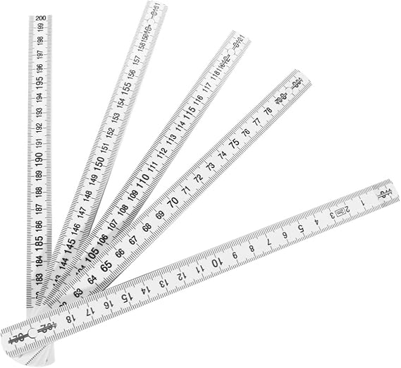 Plastic Folding Ruler 2 Meter Multi-fold Plastic Measuring Tool