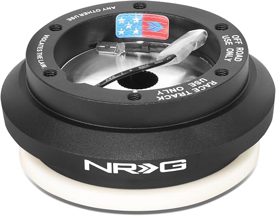 NRG Innovations NRG-SRK-110H Racing Style, Steering Wheel Quick Release Short Hub Adapter, 6 X 70mm Bolt Pattern, Black Body