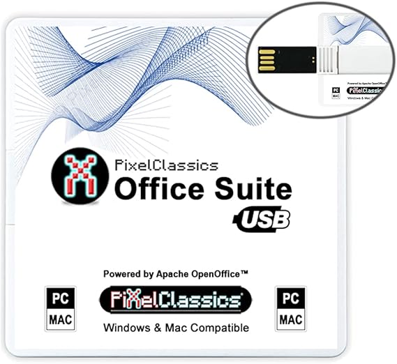 Office Suite 2026 on USB | Compatible with Microsoft Office 2024 2021 365 Word Excel PowerPoint | Lifetime License & Free Updates Powered by Apache OpenOffice | Windows 11 10 8 8.1 7 Vista XP PC & Mac