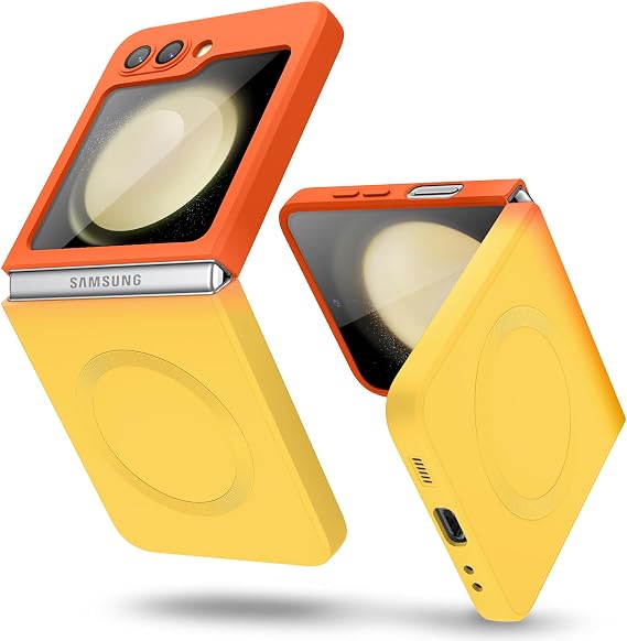 Compatible with Galaxy Z Flip 6 Case, Magnetic Gradient Color