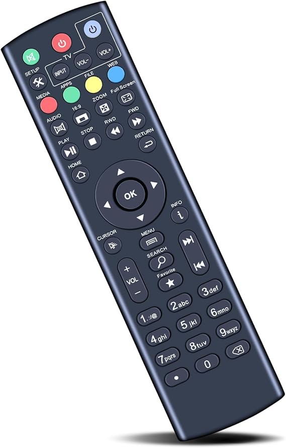 ZWP Replacement Remote Control for Super Box S1, S2, S3, S4, S5, S6, S5 Pro | also for Octastream Q1, Elite II, MAX IV, Elite Max, and MagaBox (Without Voice)