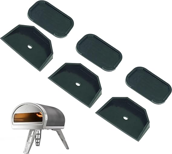 Fit Gozney Roccbox Oven Rubber Feet & Pedestals (6-Pack) - Anti-Slip Silicone Shoes and Stand Accessories
