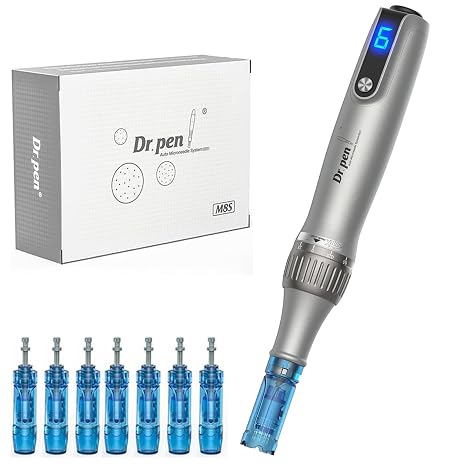 Dr. pen Ultima M8S Microneedling Pen Dr.Pen Wireless Dermapen for Beginners Original Dr. Pen with authenticity code 8 types cartridges 0-2.5 mm adjustable 6 levels skin care device gift for women